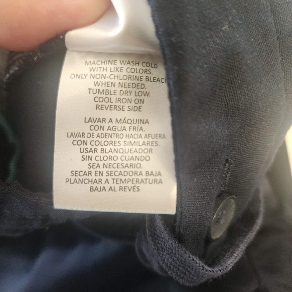 IKE BEHAR New York Pants Mens L Linen Blend Drawstring Regular‎ Fit Blue $115 - Picture 7 of 12